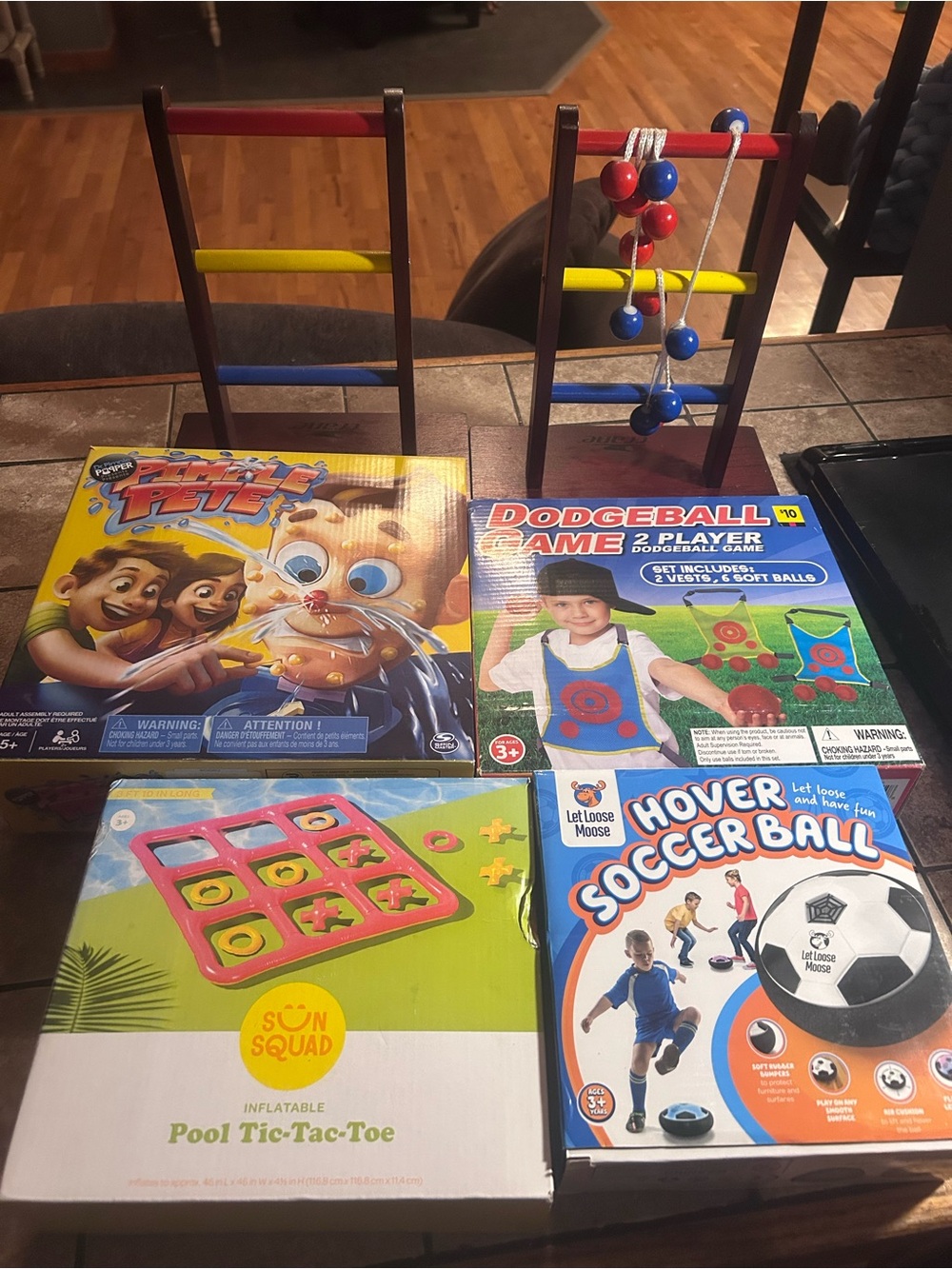 Kids Game Bundle with Colorful Wooden Ladder Toy - bundle of games!! Fun fun!